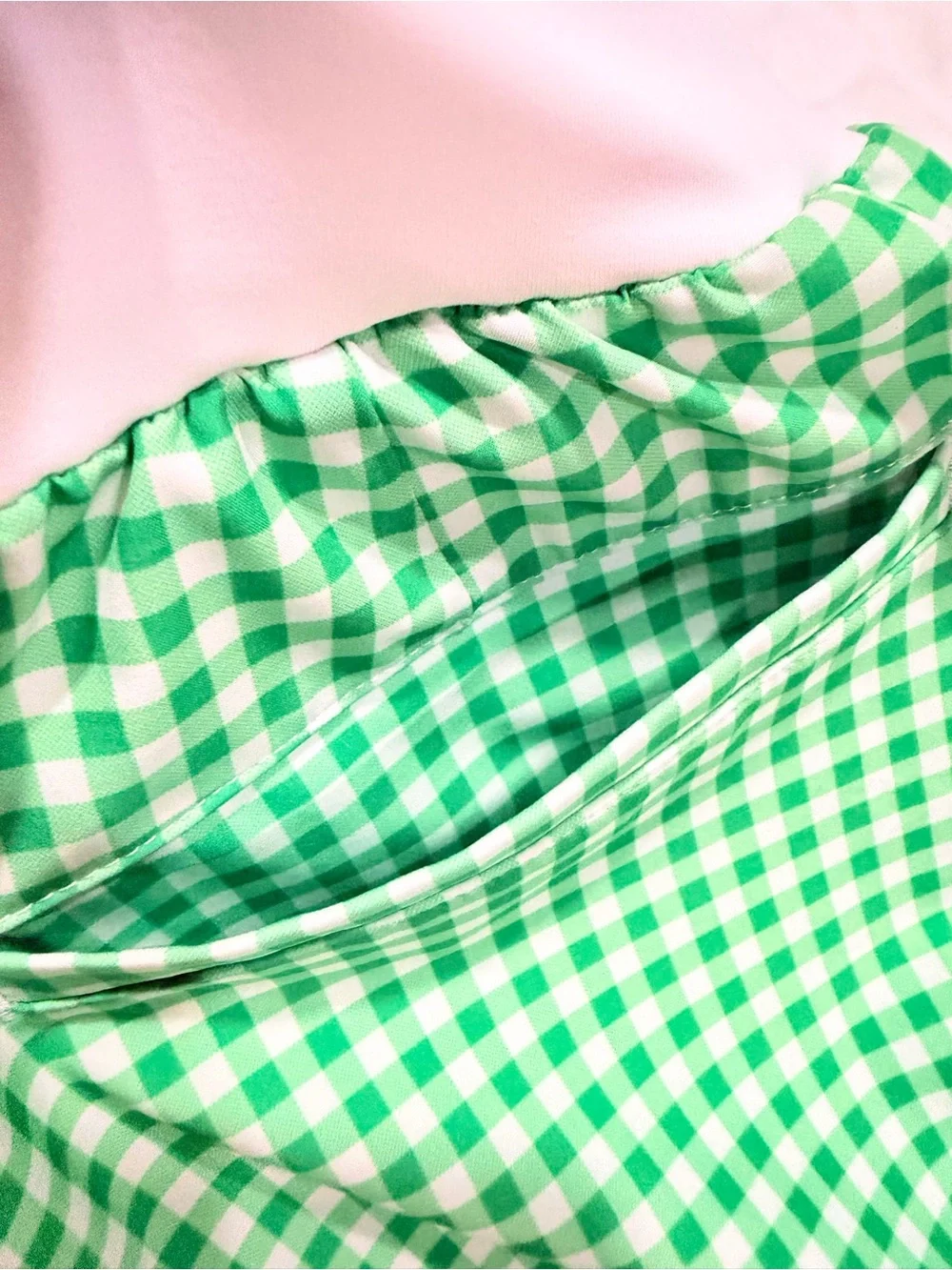 Walter Hagen Green and White Gingham Athletic Golf Skort NWT